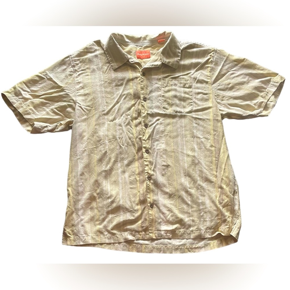 Tommy Bahama 100% Silk Men’s Short Sleeve Button Up Shirt Size XL‎